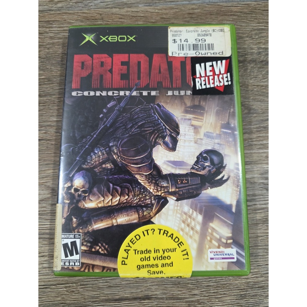Predator Concrete Jungle Original OG Xbox No Manual